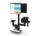 Pegasus POS Pole Mount Stand For Screens With Accessory choice for Visa Holes,Card reader Stand,Printer,KeyBoard Etc.